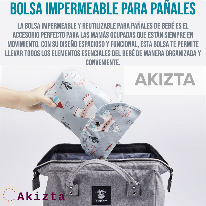 Bolsa Impermeable para Pañales de Bebé 💧👶