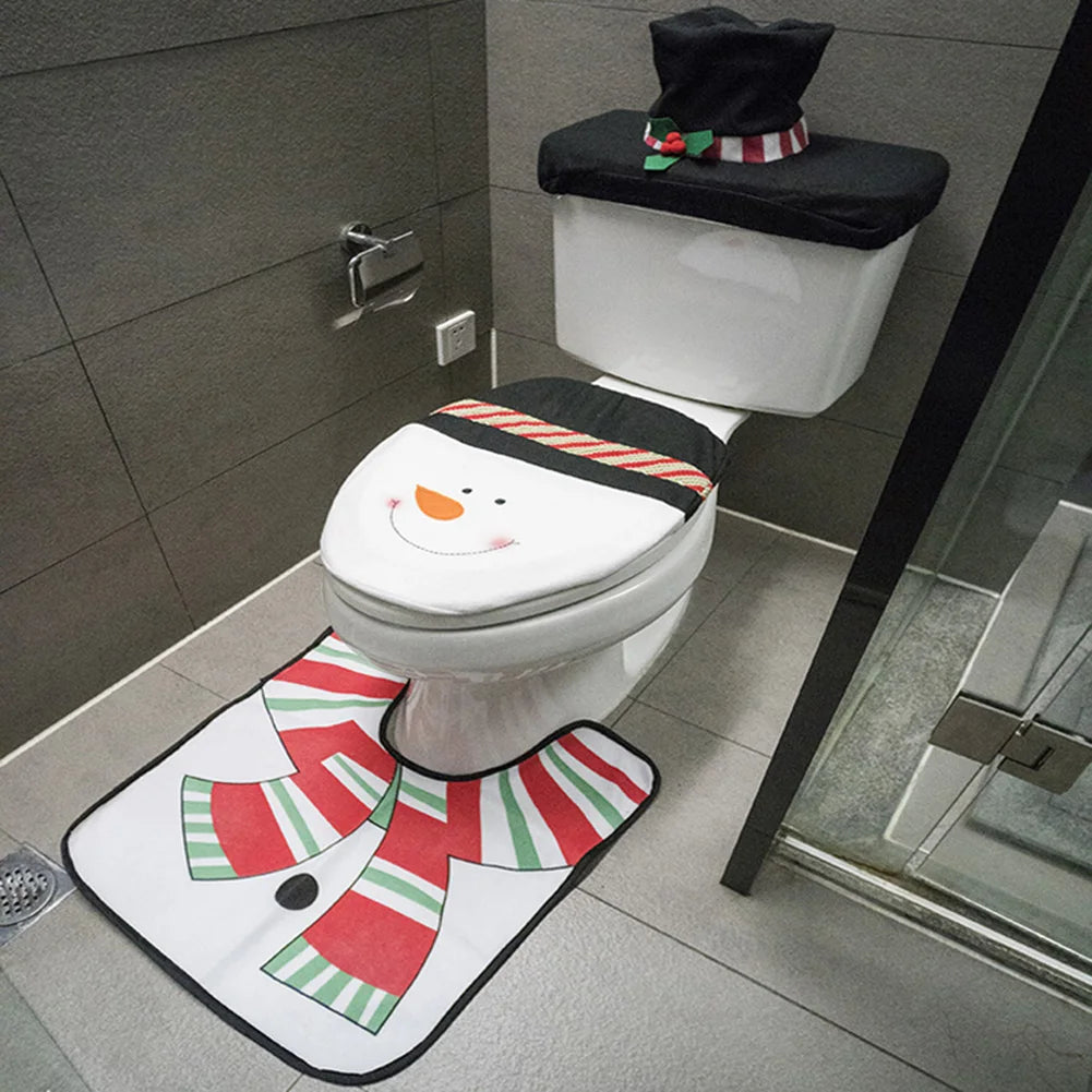 Set de Decoración Navideña para Baño – Santa, Muñeco de Nieve y Más