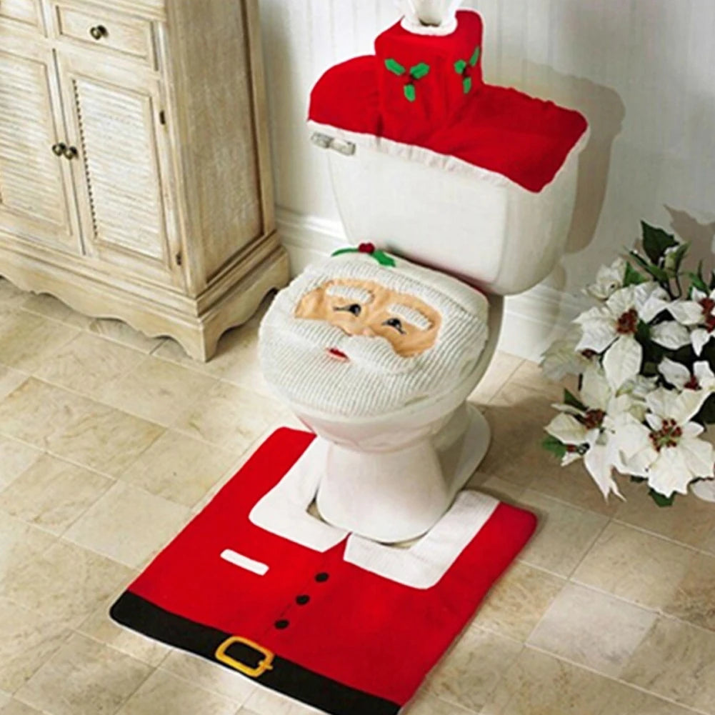 Set de Decoración Navideña para Baño – Santa, Muñeco de Nieve y Más