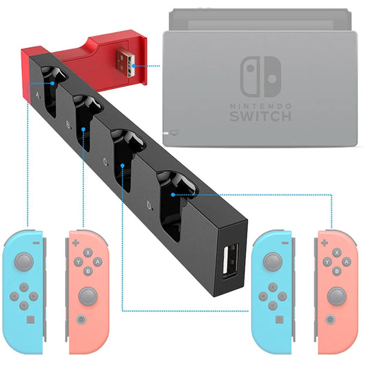 Dock de Carga y Organizador para Joy-Con Nintendo Switch - Compacto y Práctico