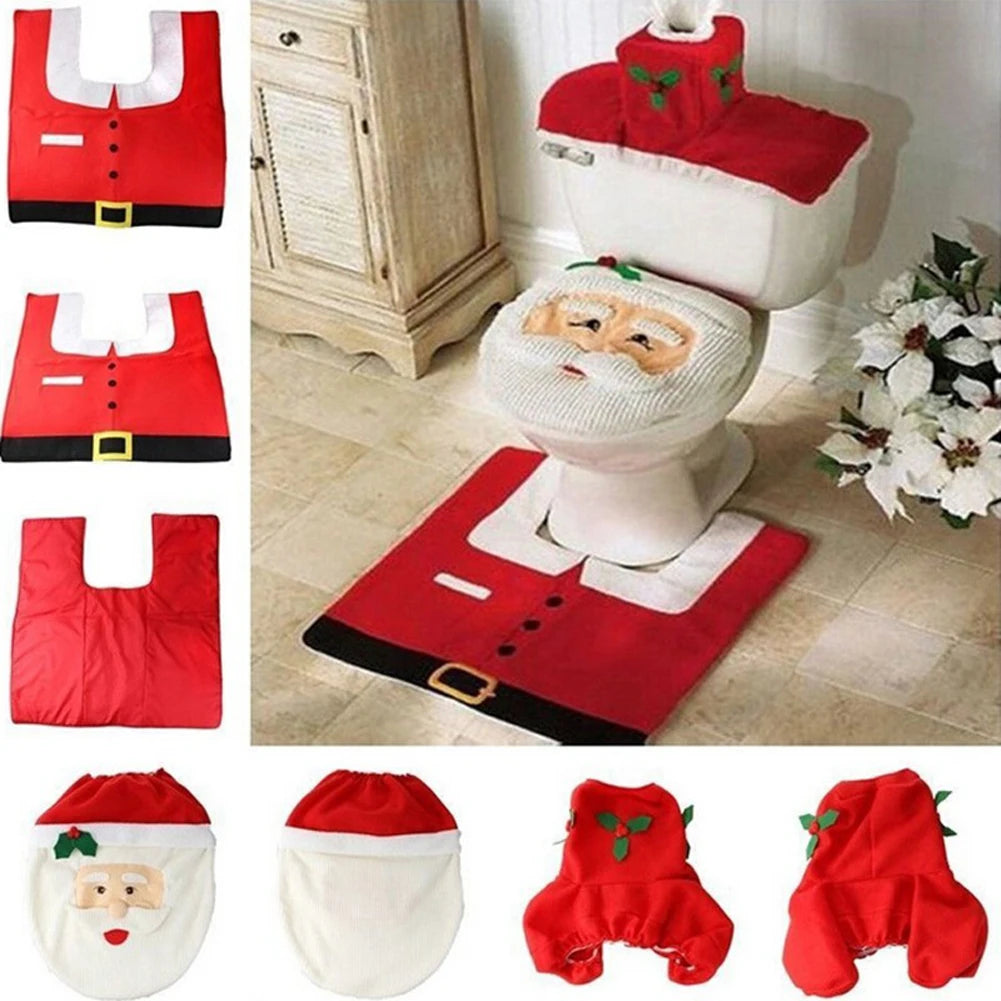 Set de Decoración Navideña para Baño – Santa, Muñeco de Nieve y Más