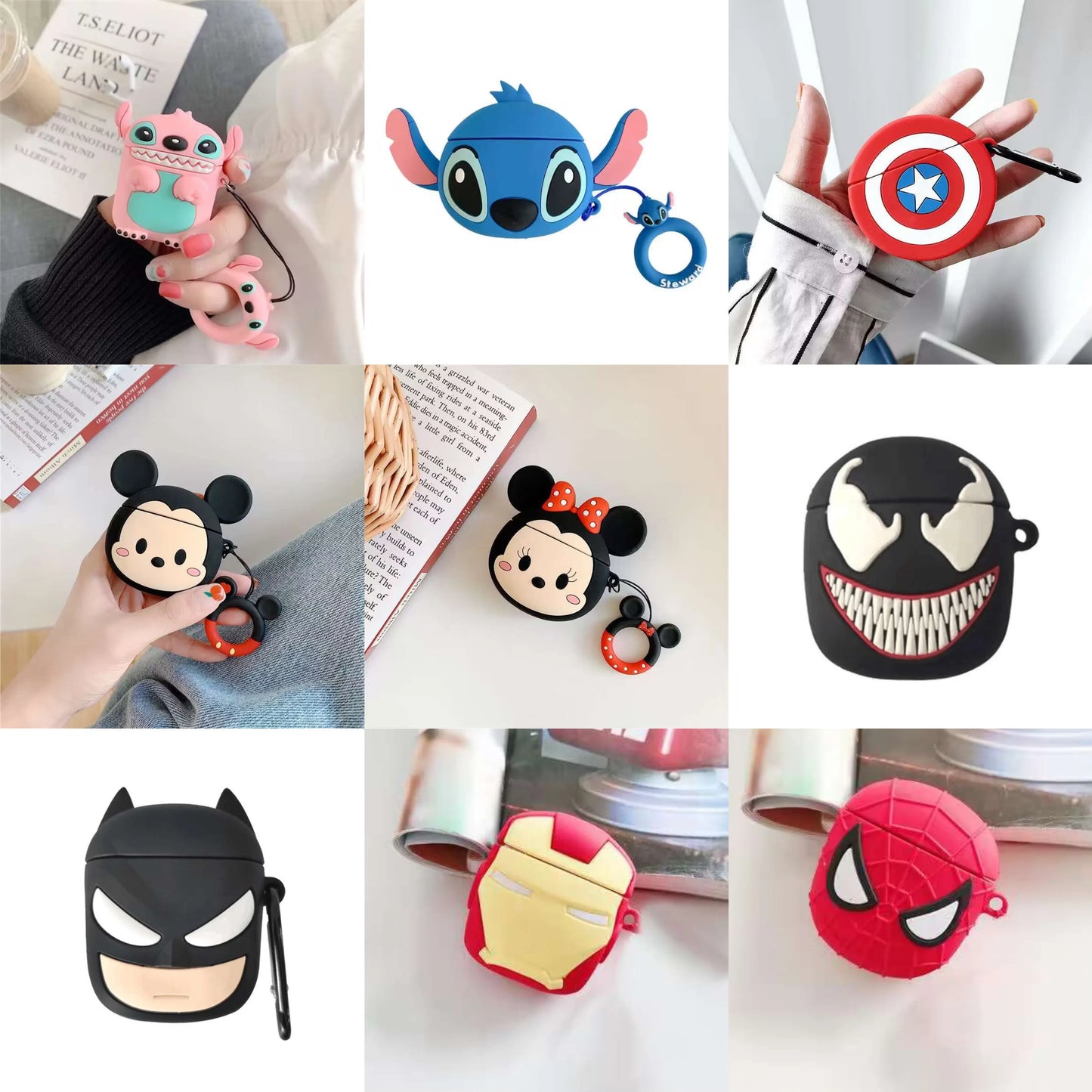 Fundas de Silicona para AirPods - Diseños Divertidos de Personajes