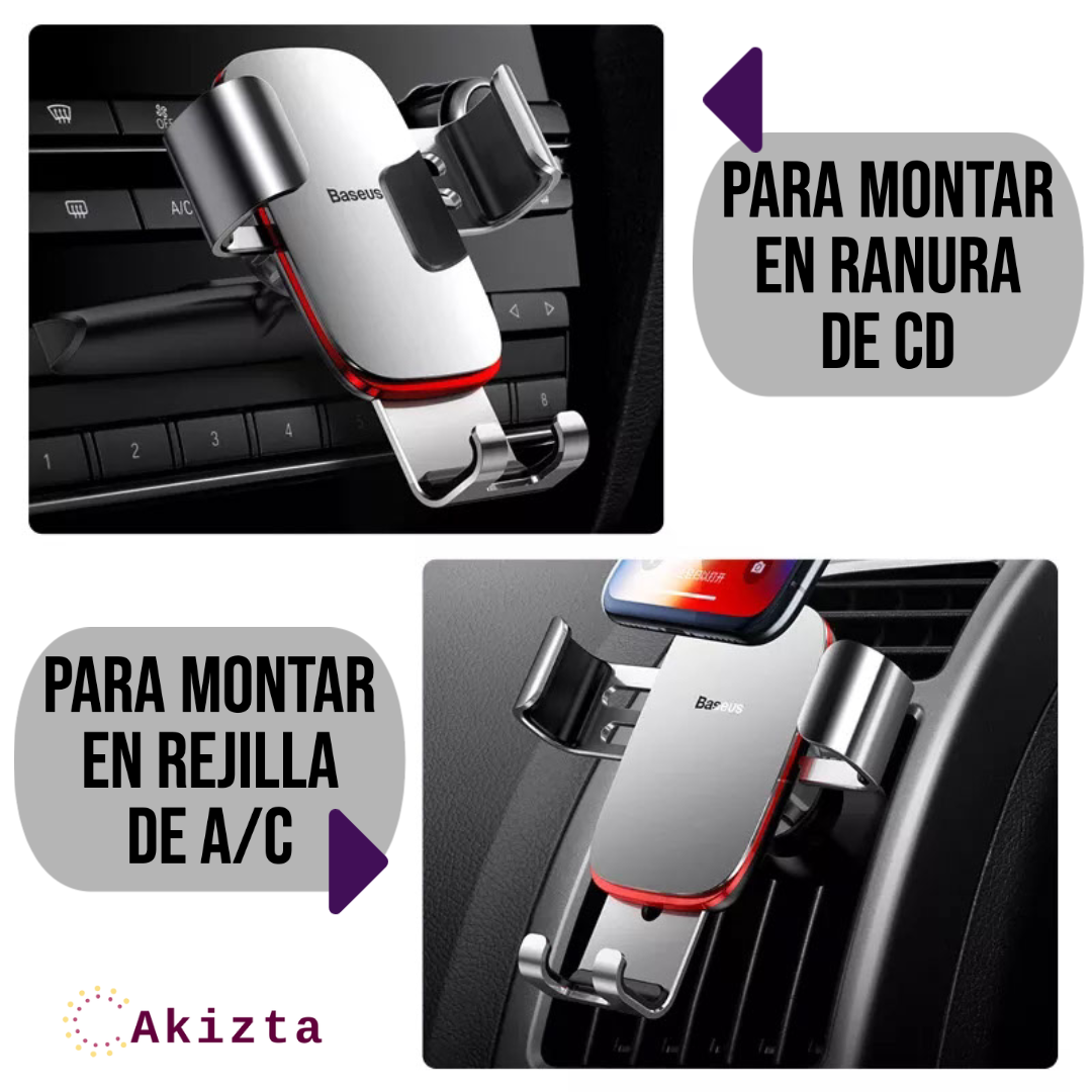 🚗 Soporte de Teléfono para Automóvil Baseus de Akizta: Seguridad y Comodidad en el Camino 🚗