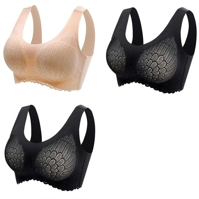 👙 Pack de 3 Sujetadores de Encaje sin Aros: Comodidad y Elegancia en tu Ropa Interior 👙