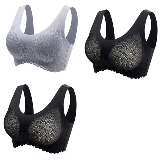 👙 Pack de 3 Sujetadores de Encaje sin Aros: Comodidad y Elegancia en tu Ropa Interior 👙