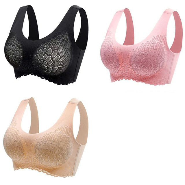 👙 Pack de 3 Sujetadores de Encaje sin Aros: Comodidad y Elegancia en tu Ropa Interior 👙