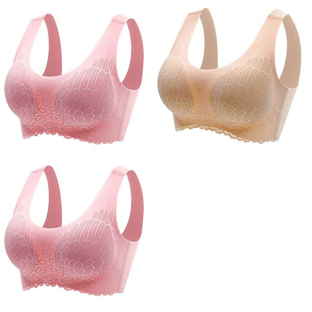 👙 Pack de 3 Sujetadores de Encaje sin Aros: Comodidad y Elegancia en tu Ropa Interior 👙