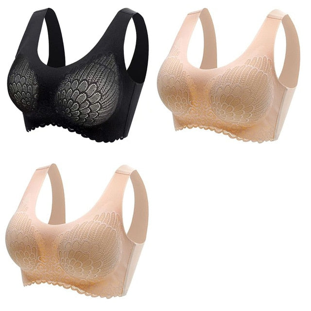 👙 Pack de 3 Sujetadores de Encaje sin Aros: Comodidad y Elegancia en tu Ropa Interior 👙