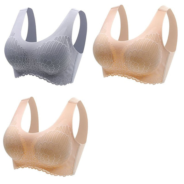 👙 Pack de 3 Sujetadores de Encaje sin Aros: Comodidad y Elegancia en tu Ropa Interior 👙