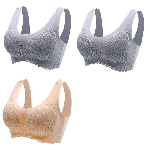 👙 Pack de 3 Sujetadores de Encaje sin Aros: Comodidad y Elegancia en tu Ropa Interior 👙