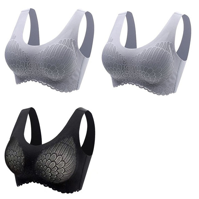 👙 Pack de 3 Sujetadores de Encaje sin Aros: Comodidad y Elegancia en tu Ropa Interior 👙