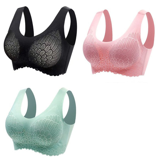 👙 Pack de 3 Sujetadores de Encaje sin Aros: Comodidad y Elegancia en tu Ropa Interior 👙