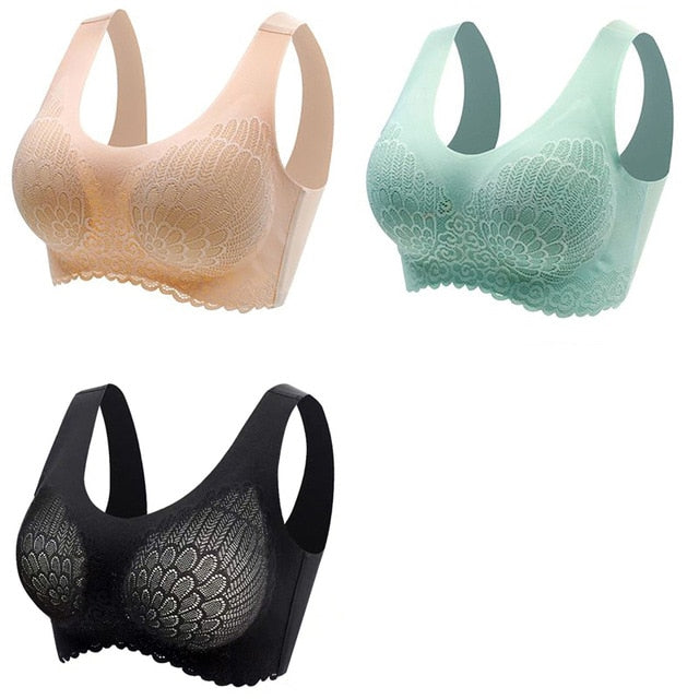 👙 Pack de 3 Sujetadores de Encaje sin Aros: Comodidad y Elegancia en tu Ropa Interior 👙