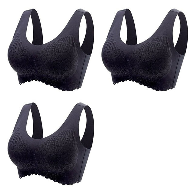 👙 Pack de 3 Sujetadores de Encaje sin Aros: Comodidad y Elegancia en tu Ropa Interior 👙