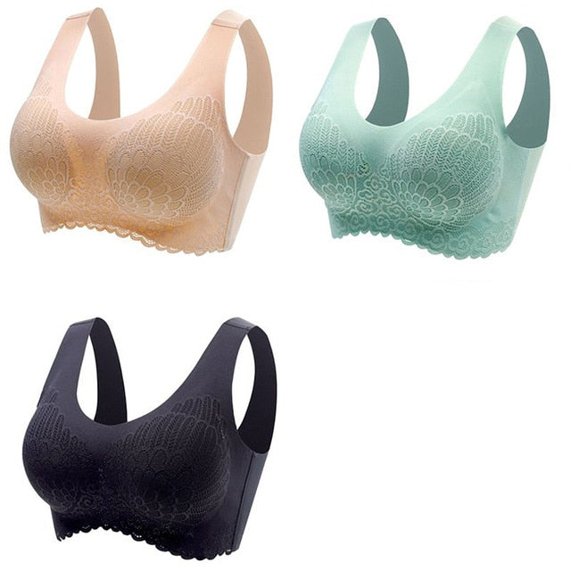 👙 Pack de 3 Sujetadores de Encaje sin Aros: Comodidad y Elegancia en tu Ropa Interior 👙