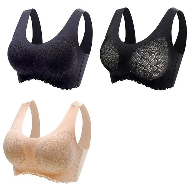 👙 Pack de 3 Sujetadores de Encaje sin Aros: Comodidad y Elegancia en tu Ropa Interior 👙