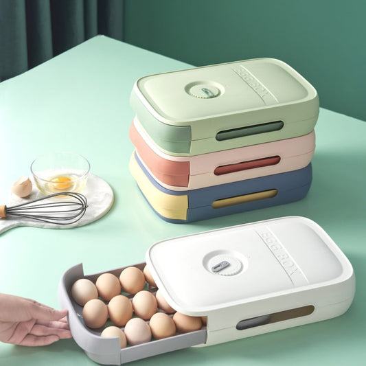 🍳 Organizador de Huevos Deslizante: Almacenamiento y Frescura para tu Cocina 🍳