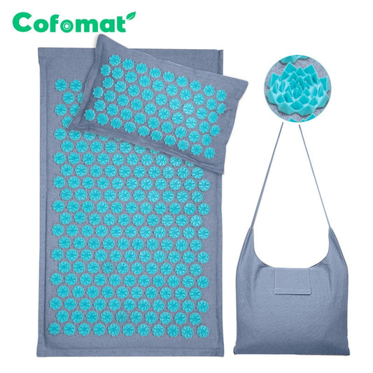 🌸 Set de Esterilla de Acupresión y Almohada: Relajación y Alivio del Dolor 🌸