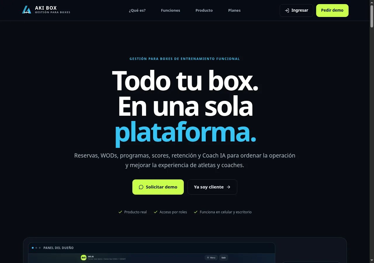 Portada pública de AKI BOX